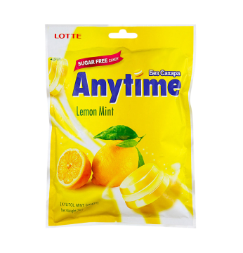 Карамель леденцовая со вкусом Лимон Lotte Anytime, 74 гр (Корея)